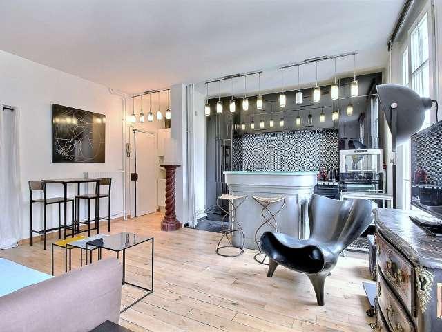 Studio meublé à louer en alcôve 39 m² Centre Georges Pompidou Paris