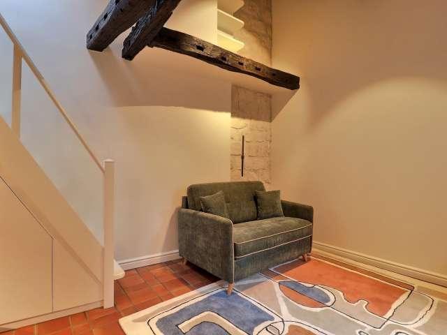 Studio meublé à louer en alcôve 30 m² Saint Germain Paris