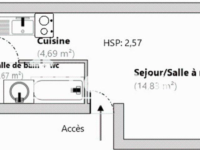Studio meublé Lille 59000