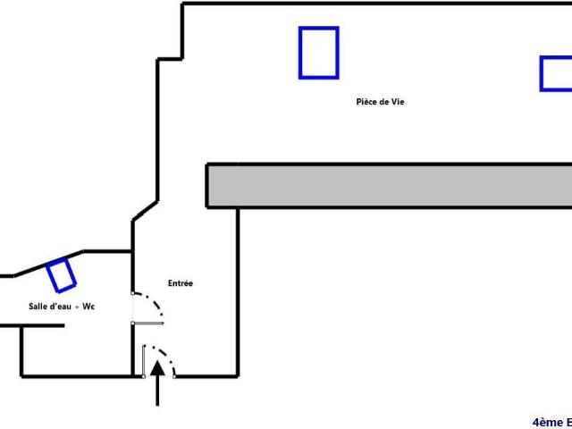 Studio meublé 15 m²