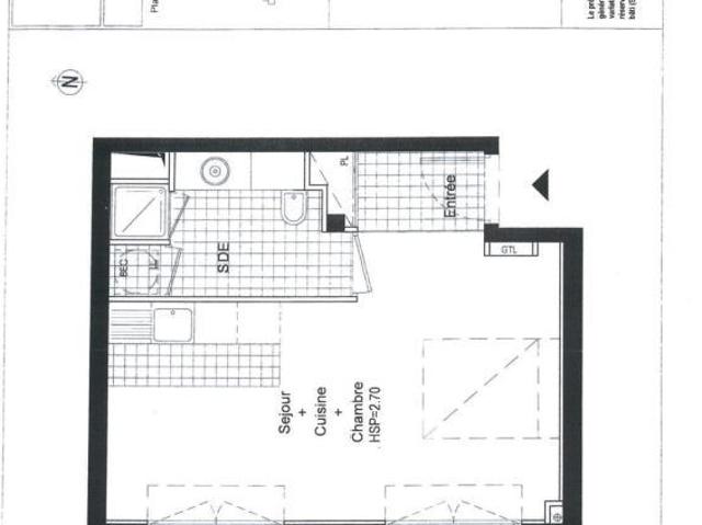 Studio meublé 30 m²