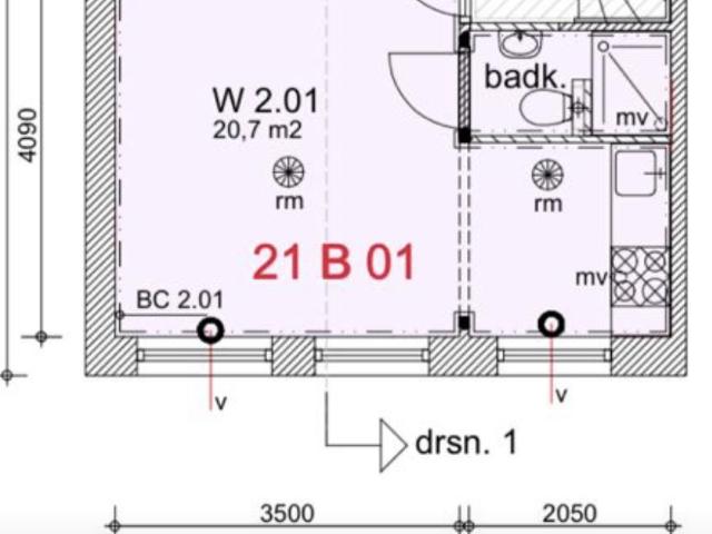 Studio Studio Surface Area: 27m2 Unfurnished