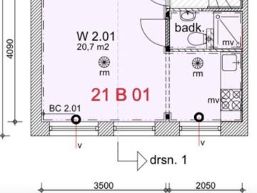 Studio Studio Surface Area: 27m2 Unfurnished