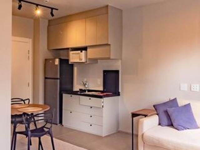 Studio para alugar com 32m², 1 quarto e sem vaga