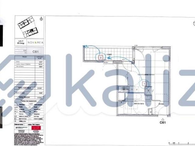 Studio récent de 32m2 avec parking