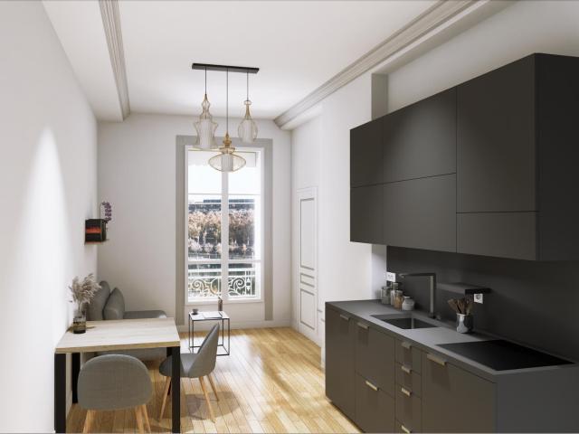 STUDIO RENOVE HAUT DE GAMME 28,59 m2 AINAY Lyon