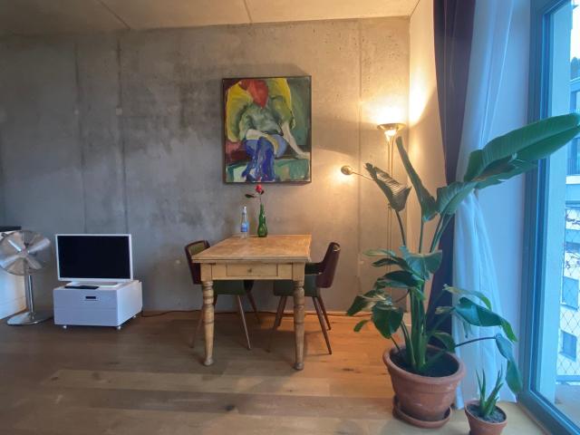 Studio with balcony and direct riverview, Berlin Amsterdam Apartments for Rent