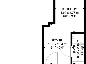 Studio to rent on Draycott Avenue, London
