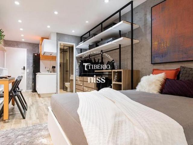 studio novo com sacada 24 m² Higienópolis São Paulo