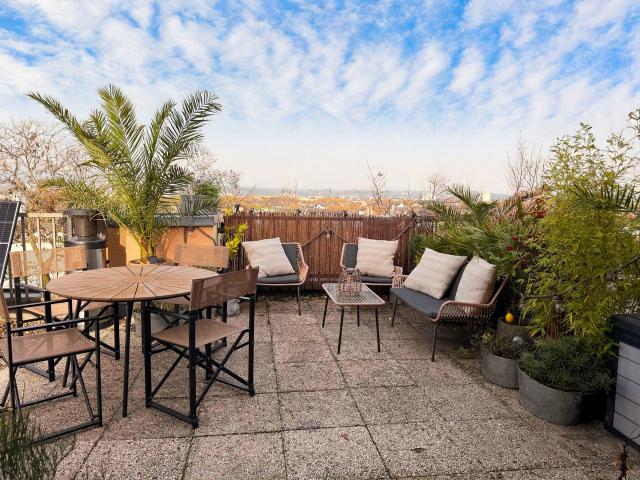 Stunning duplex penthouse apartment with 2 large roof terraces and city views, Mainz Amsterdam Apartments for Rent