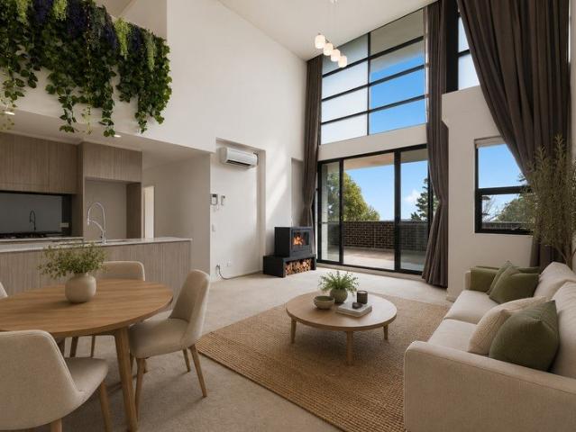 Stunning Penthouse Apartment with Soaring Ceilings and Expansive Balcony