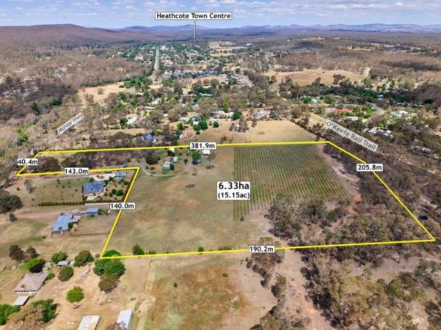 Stunning Residential Development Opportunity in Heathcote 6.12 Hectares of Potential !