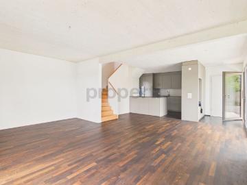 Stylish new build single family home in sustainable timber construction with natural garden and Alpine views