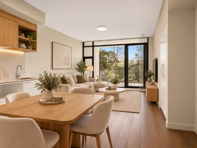 Stylish North Facing Apartment with Oversized Study & Leafy Outlook