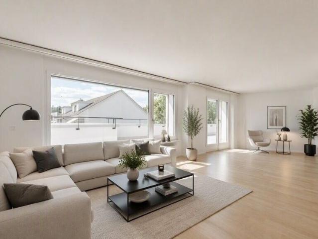 Stylish attic apartment with over 100 square meters of roof terrace