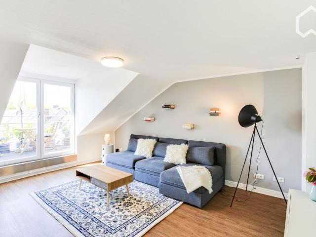 Stylish and pretty apartment with roof terrace, located in Sülz Cologne's favorite district. Digitally equipped Koln Amsterdam Apartments for Rent