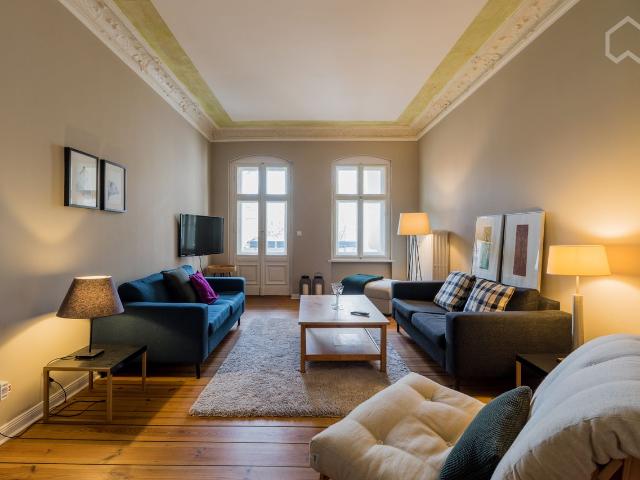 Stylish apartment in the old building with balcony near Ludwigkirchplatz, Berlin Amsterdam Apartments for Rent