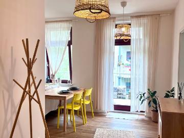 Stylish design apartment with sunny terrace in Leipzig Plagwitz, Leipzig Amsterdam Apartments for Rent