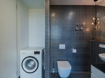 Stylish furnished penthouse with two terraces in a new building near Friedrichshain, Kreuzberg and Neukölln, Berlin Amsterdam Apartments for Rent