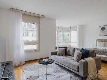 Stylish Furnished Studio Apartment in Sihlfeld, Zurich Amsterdam Apartments for Rent