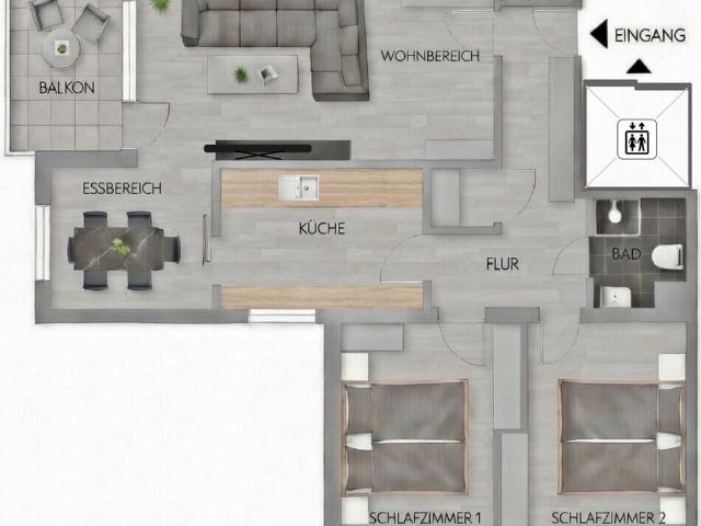 Stylish premium apartment in prime location next to Glacis Galerie – fully furnished & all inclusive, Neu Ulm Amsterdam Apartments for Rent
