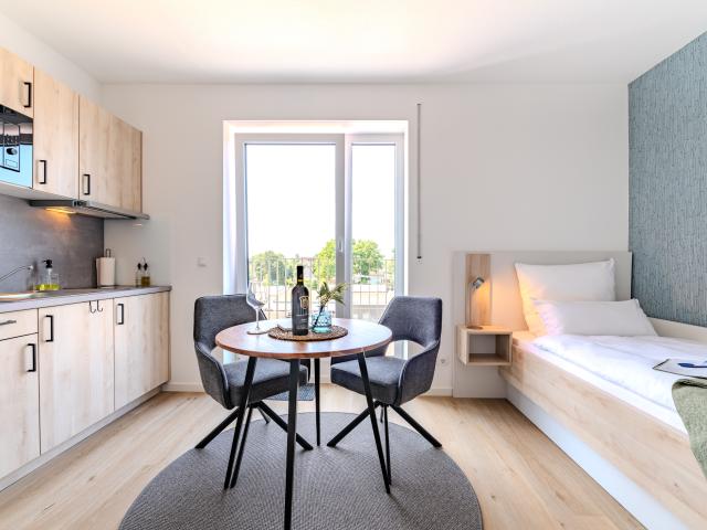 Stylish studio with balcony