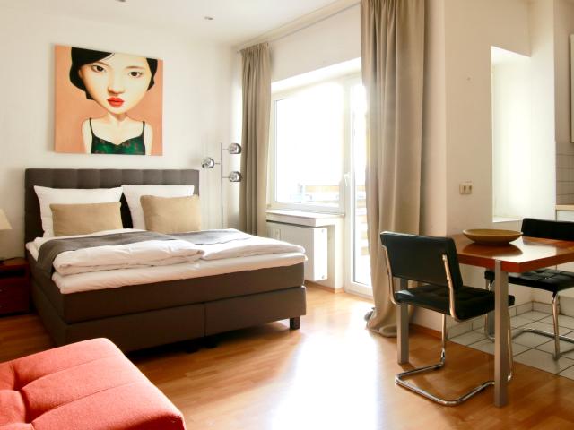 Stylish studio with balcony at great location