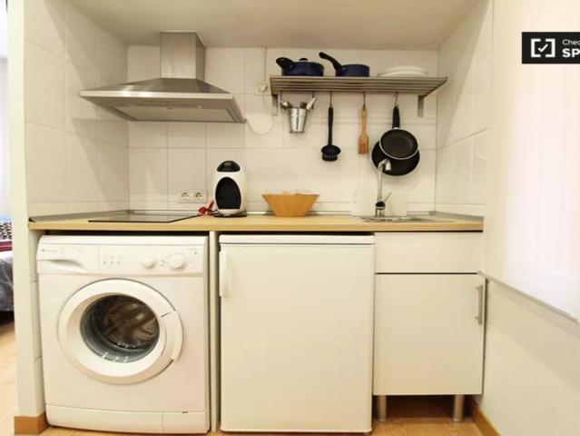 Stylish studio apartment with AC for rent in Huertas, Madrid City Center