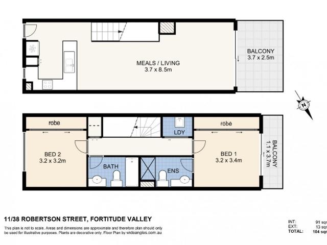 Stylish Split Level Apartment in the Heart of Fortitude Valley
