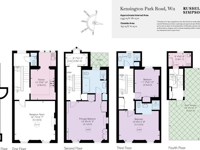 Stylish three bedroom maisonette with roof terrace to rent in Notting Hill