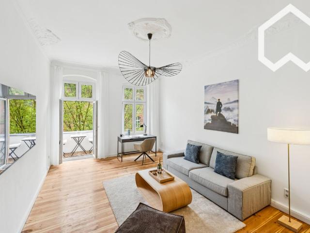 Stylish 2 room apartment in an old building with balcony first occupancy after renovation, Berlin Amsterdam Apartments for Rent