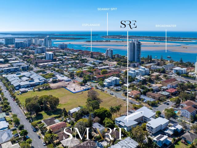 Stylish 2BR Near Broadwater Top Floor Entertainer with Large Sunset Balcony + EV Ready!
