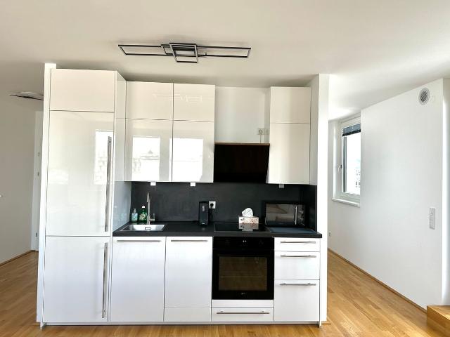 Sunlit Penthouse with Spacious Balcony and Private Garage, Vienna Amsterdam Apartments for Rent