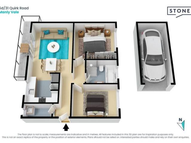 Sunny top floor apartment