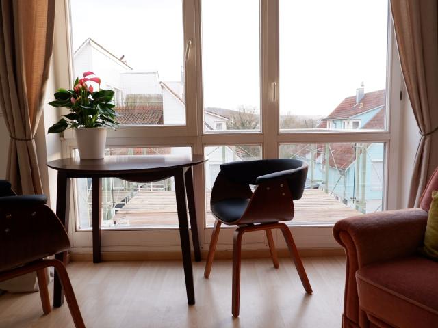 sunny apartment with a large balcony