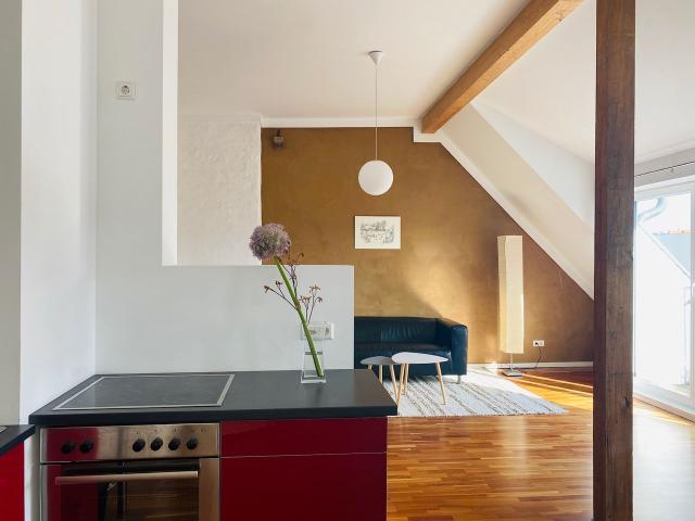 Sunny rooftop apartment with big balcony in Prenzlauer Berg close to park, restaurants and public transport, Berlin Amsterdam Apartments for Rent
