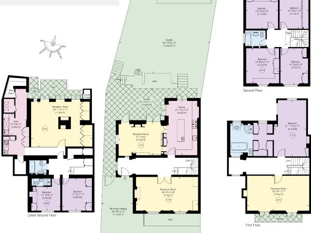 Sublime Notting Hill townhouse with off street parking and swimming pool to rent