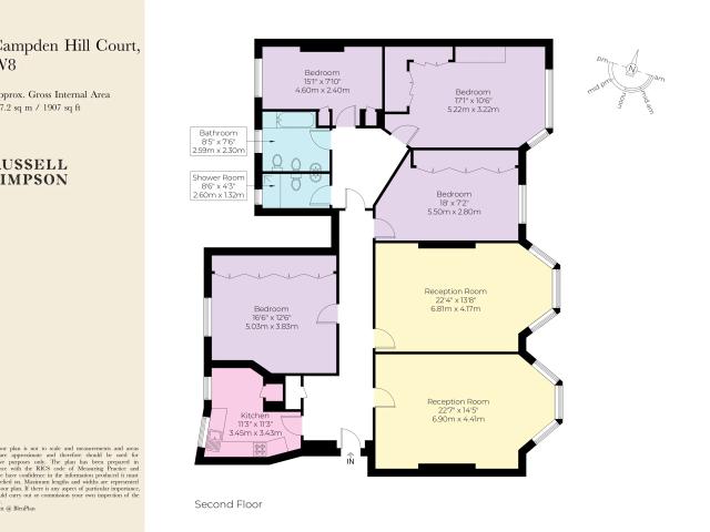 Sublime four bedroom flat to rent in an historic mansion block in the heart of Kensington