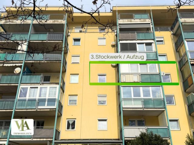 Südseitig gelegene 3 Zimmer Wohnung mit verglastem Balkon 10 m² und Tiefgaragenabstellplatz in Rum / Grenze Innsbruck