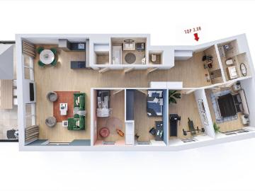 Südseitige 5 Zimmer Wohnung mit großer Terrasse Top 3.08