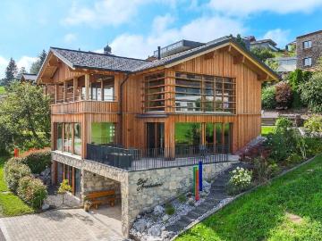 Sulzberg: Exklusives Chalet im modernen Alpenloftstil mit Panoramablick