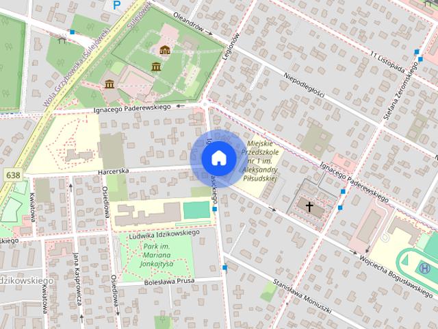 Sulejówek Centrum SKM/PKP 650m, miejsce postojowe w cenie