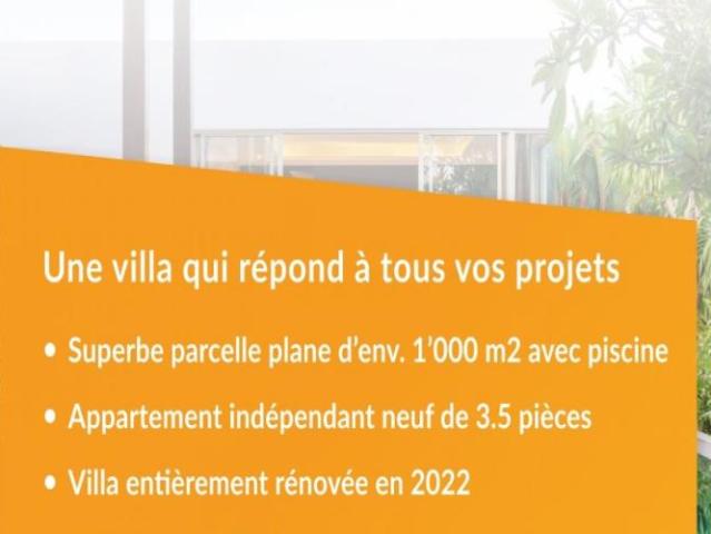 Sullens: Einfamilienhaus mit Pool und separater Wohnung