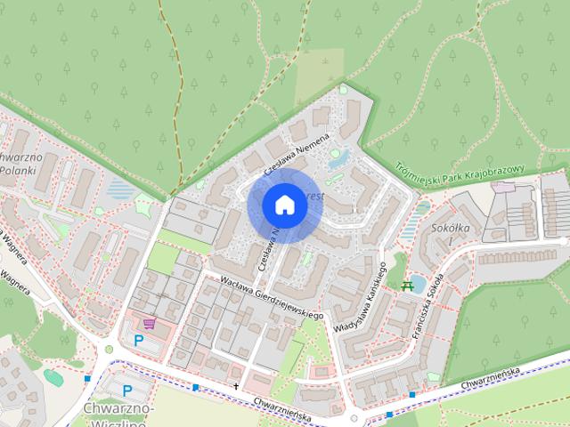 Super wyposażony apartament na chronionym osiedlu Fort Forest. las