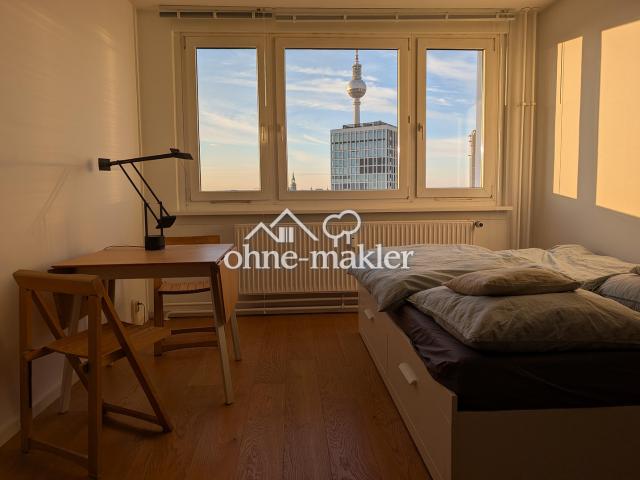 Super zentrales Studio mit Fernsehturm Blick im 14. OG