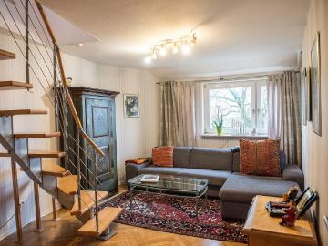 Super centrally located duplex apartment above the rooftops of the city of Oldenburg