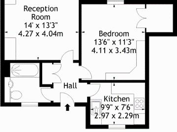 Superb one bed flat