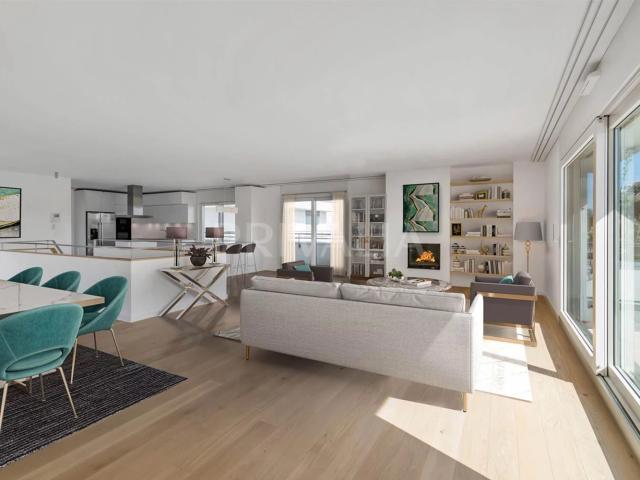 Superbe attique en duplex rénové avec terrasses et vue dégagée