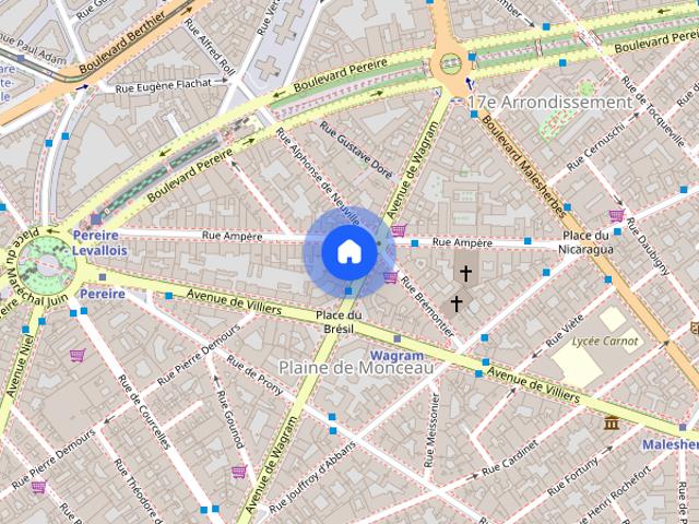 Superbe appartement 2P Ternes / Av Wagam BAIL MOBILITE