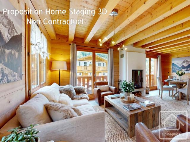 Superbe chalet familial avec grand jardin ensoleillé, situé au calme et à quelques pas du centre de Saint Jean d'Aulps